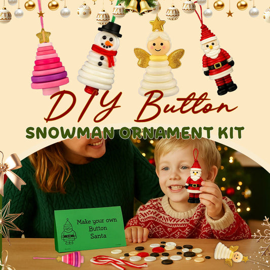 ✨Buy 3 Get 1 Free✨☃️ DIY Button Snowman Ornament Kit☃️
