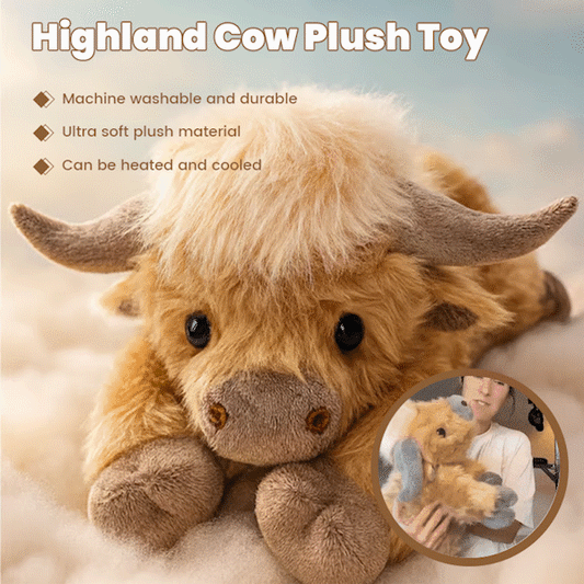 🔥 Last Day 49% OFF  🎁Cute Cartoon Highland Cow Cuddly Toy