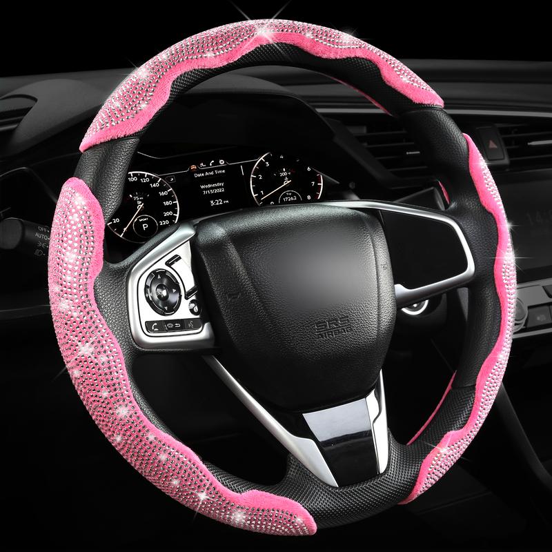 🚗 Queen's Land Diamond Bling Steering Wheel Cover