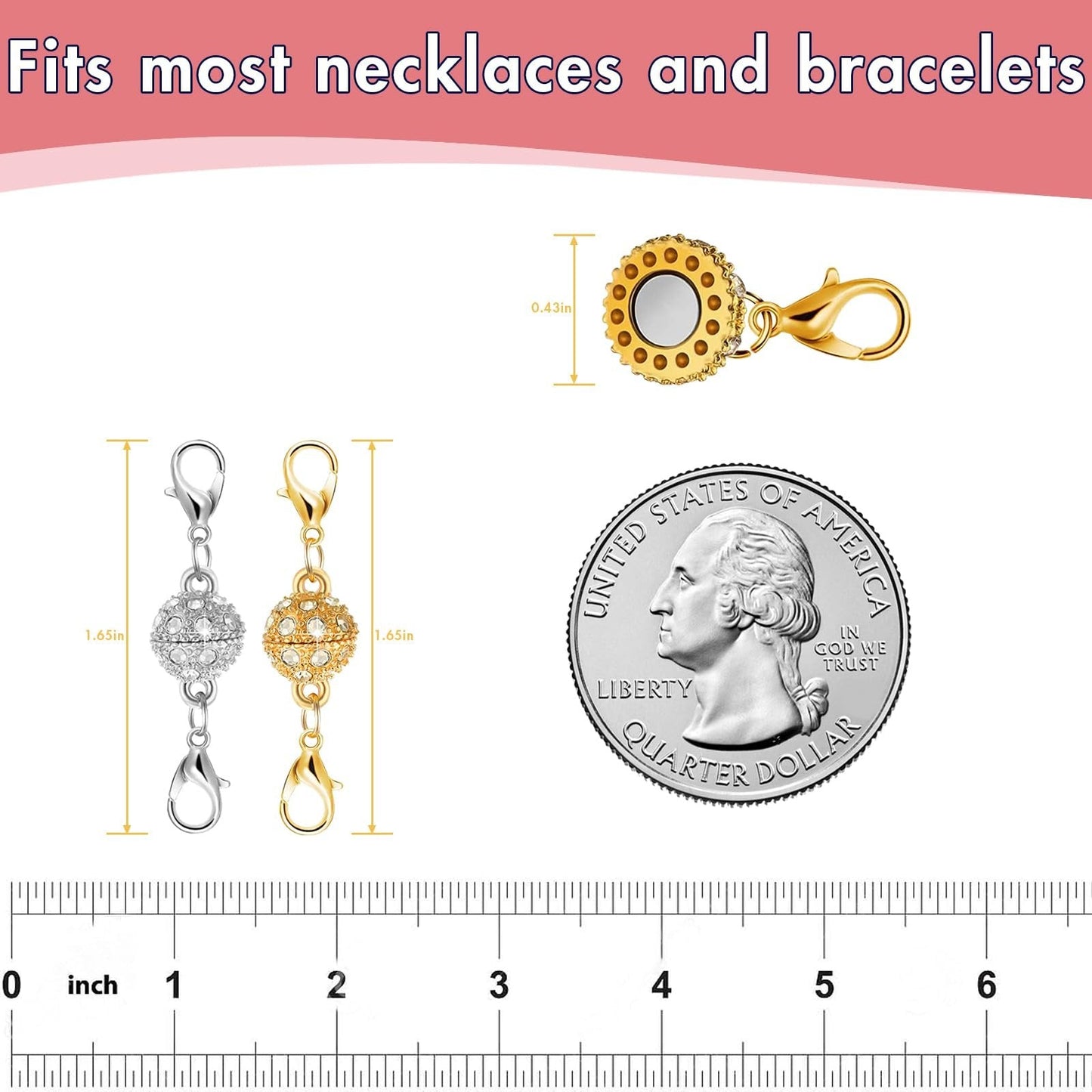 š„Magnetic Necklace Clasps and Closures