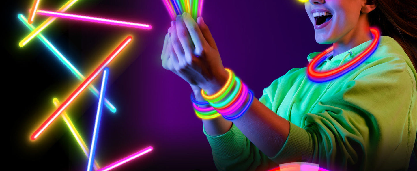 ✨ Ultimate Glow Party Pack - 8” Glow Sticks & Connectors 🎉