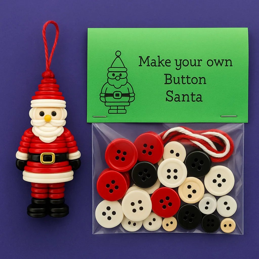 ✨Buy 3 Get 1 Free✨☃️ DIY Button Snowman Ornament Kit☃️