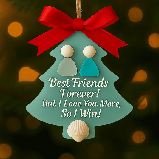 🎄BUY 2 GET 1 FREE✨ Heartfelt Sea Glass Christmas Ornaments
