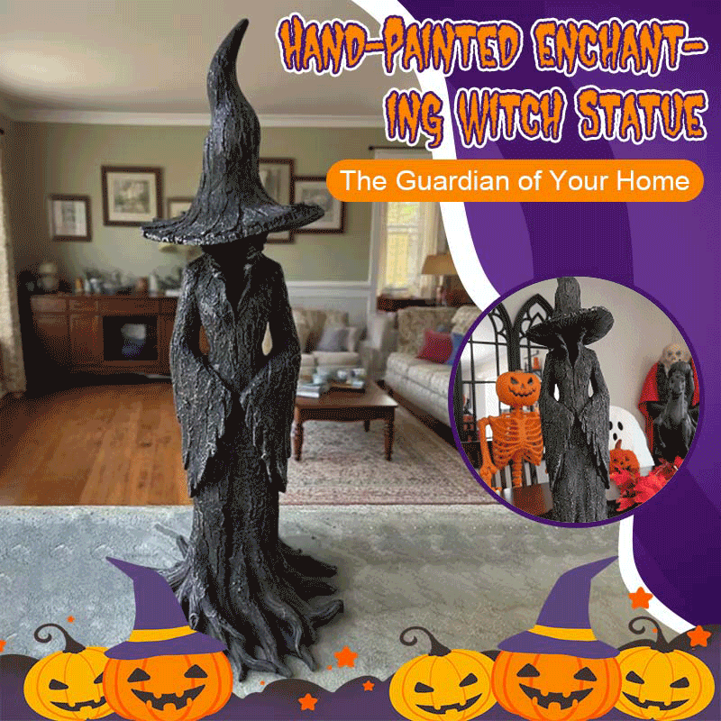 🔥LAST DAY 49% OFF🧙‍♀️💫Hand-Painted Enchanting Witch Statue: The Guardian of Your Home (✨Same as in the video)