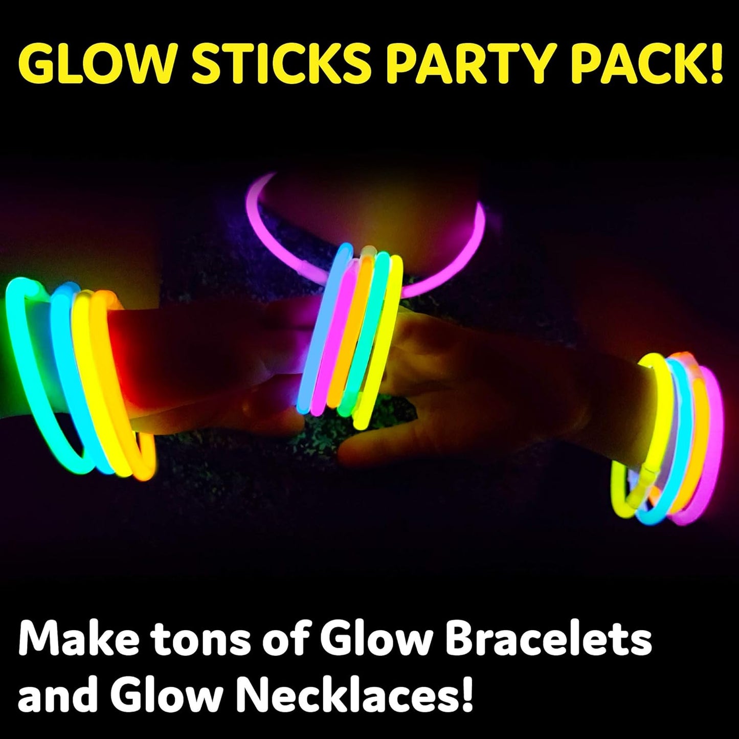 ✨ Ultimate Glow Party Pack - 8” Glow Sticks & Connectors 🎉
