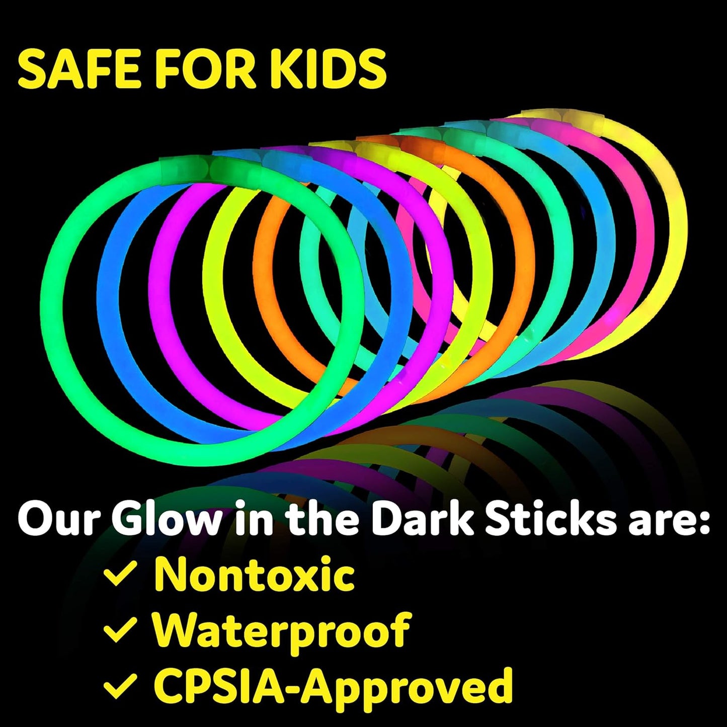 ✨ Ultimate Glow Party Pack - 8” Glow Sticks & Connectors 🎉