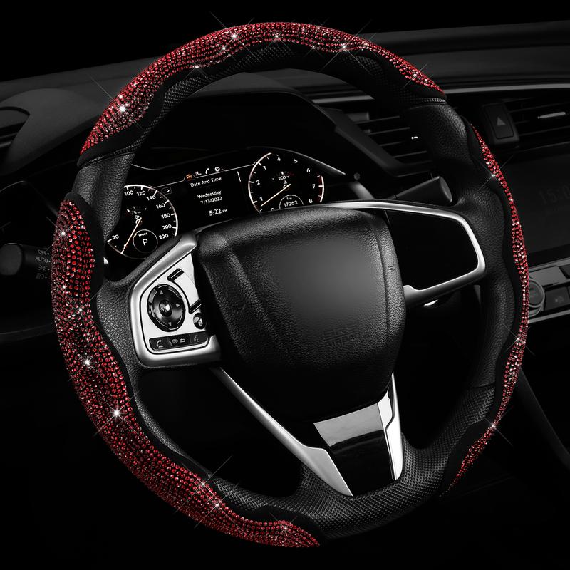 🚗 Queen's Land Diamond Bling Steering Wheel Cover