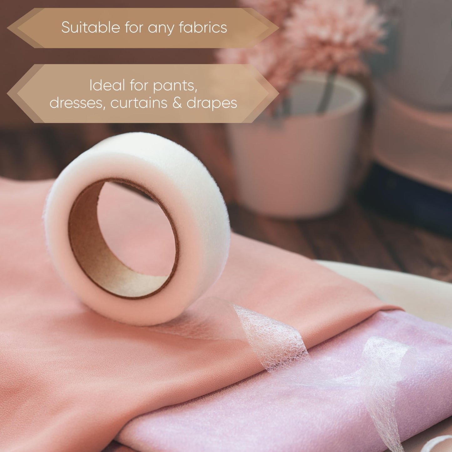 🔥Buy 2 Get 1 Free🔥70 Yards x 3/4 Inch Extra Strong No-Sew Iron-On Hem Tape