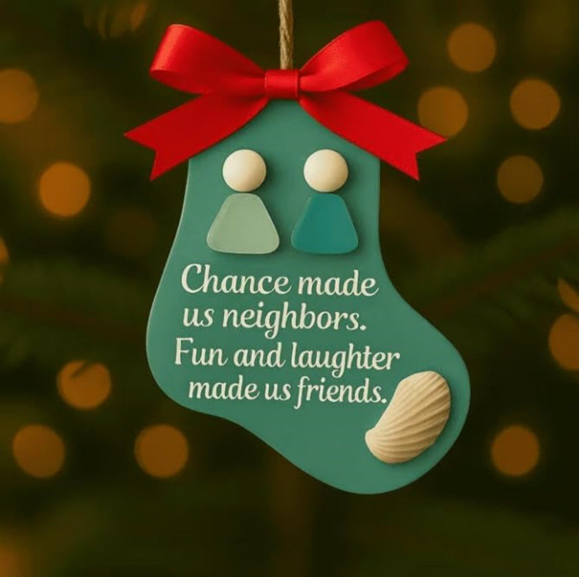 🎄BUY 2 GET 1 FREE✨ Heartfelt Sea Glass Christmas Ornaments