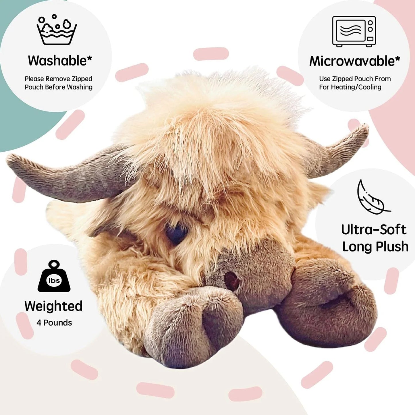 🔥 Last Day 49% OFF  🎁Cute Cartoon Highland Cow Cuddly Toy