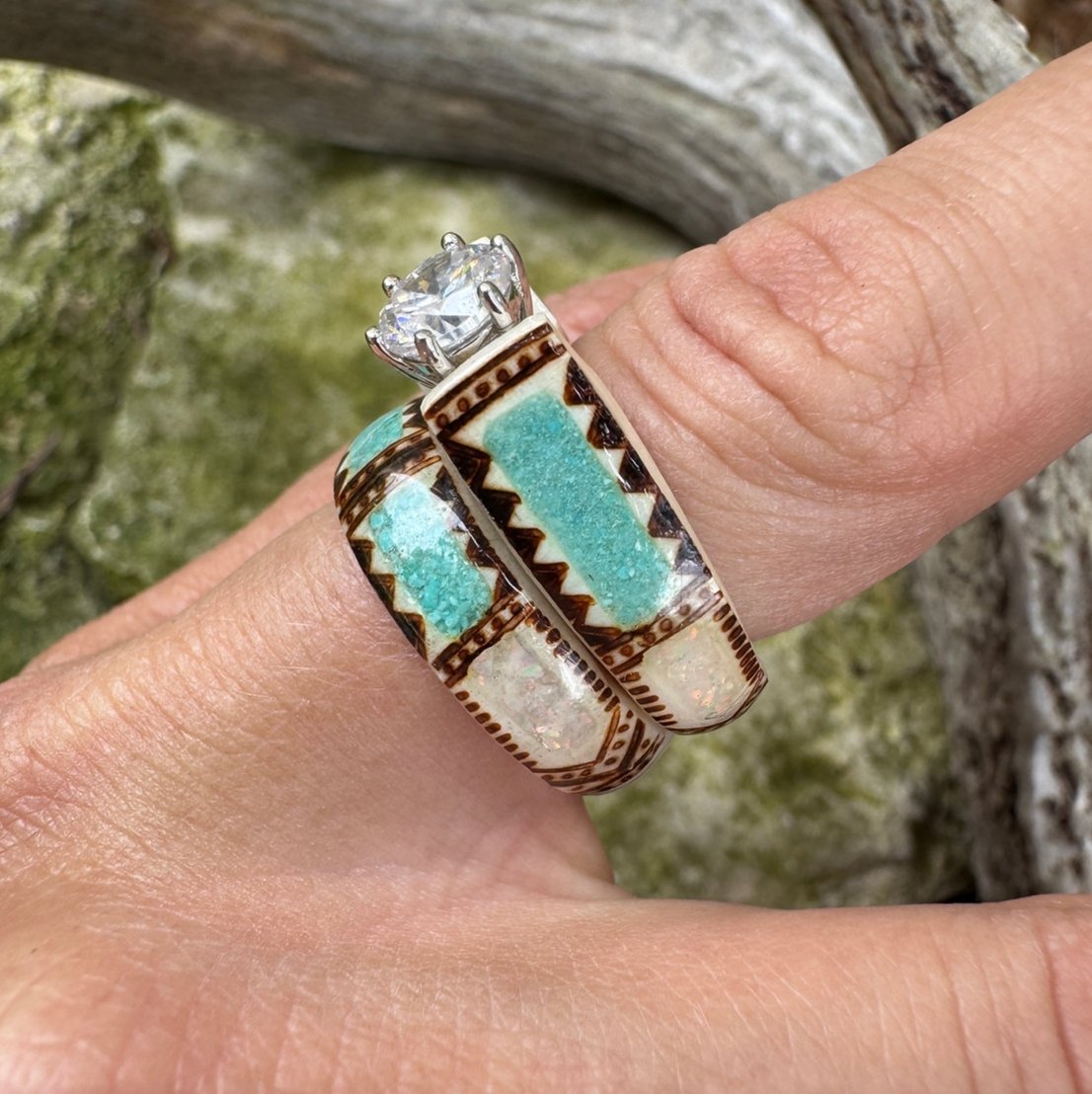 🔥LAST DAY 49% OFF💍Hand Carved Antler Ring 🌏Made From Natural Shed Antlers