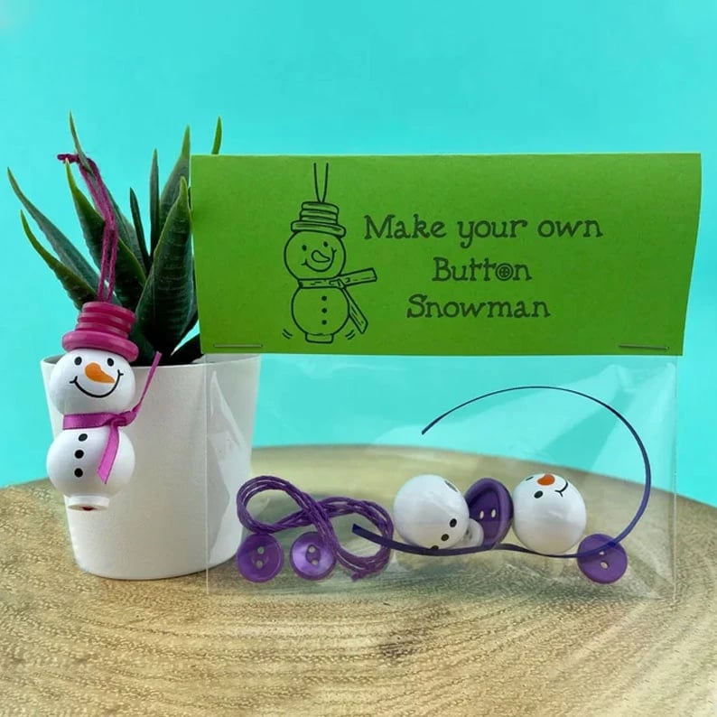 ✨Buy 3 Get 1 Free✨☃️ DIY Button Snowman Ornament Kit☃️