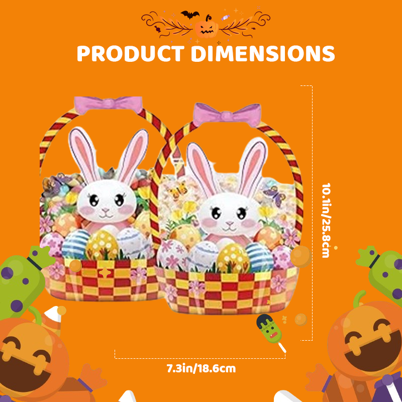 🔥Last Day 50% OFF - Fuutreo 50 Pcs/100PCS Halloween Favor Bags Transparent Pumpkin Sealed Pouches🍬